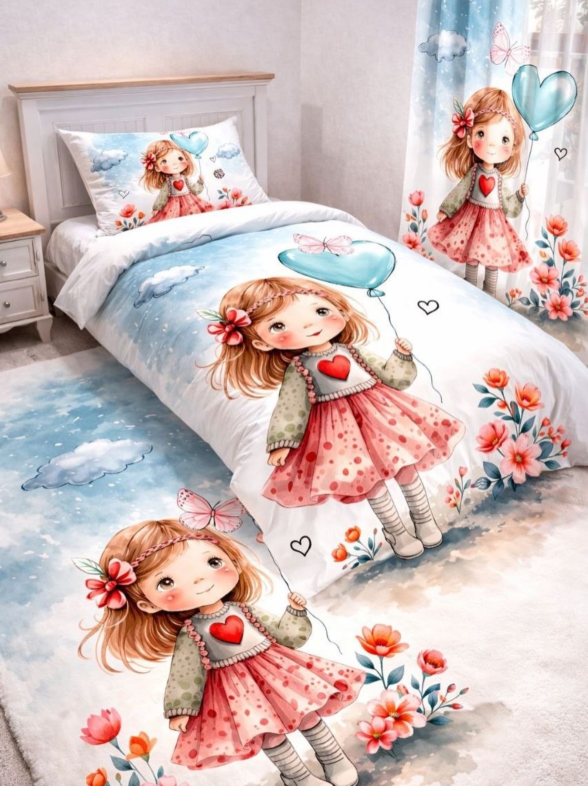 ست خواهر برادری روتختی پرده فرشینه و اکسسوری